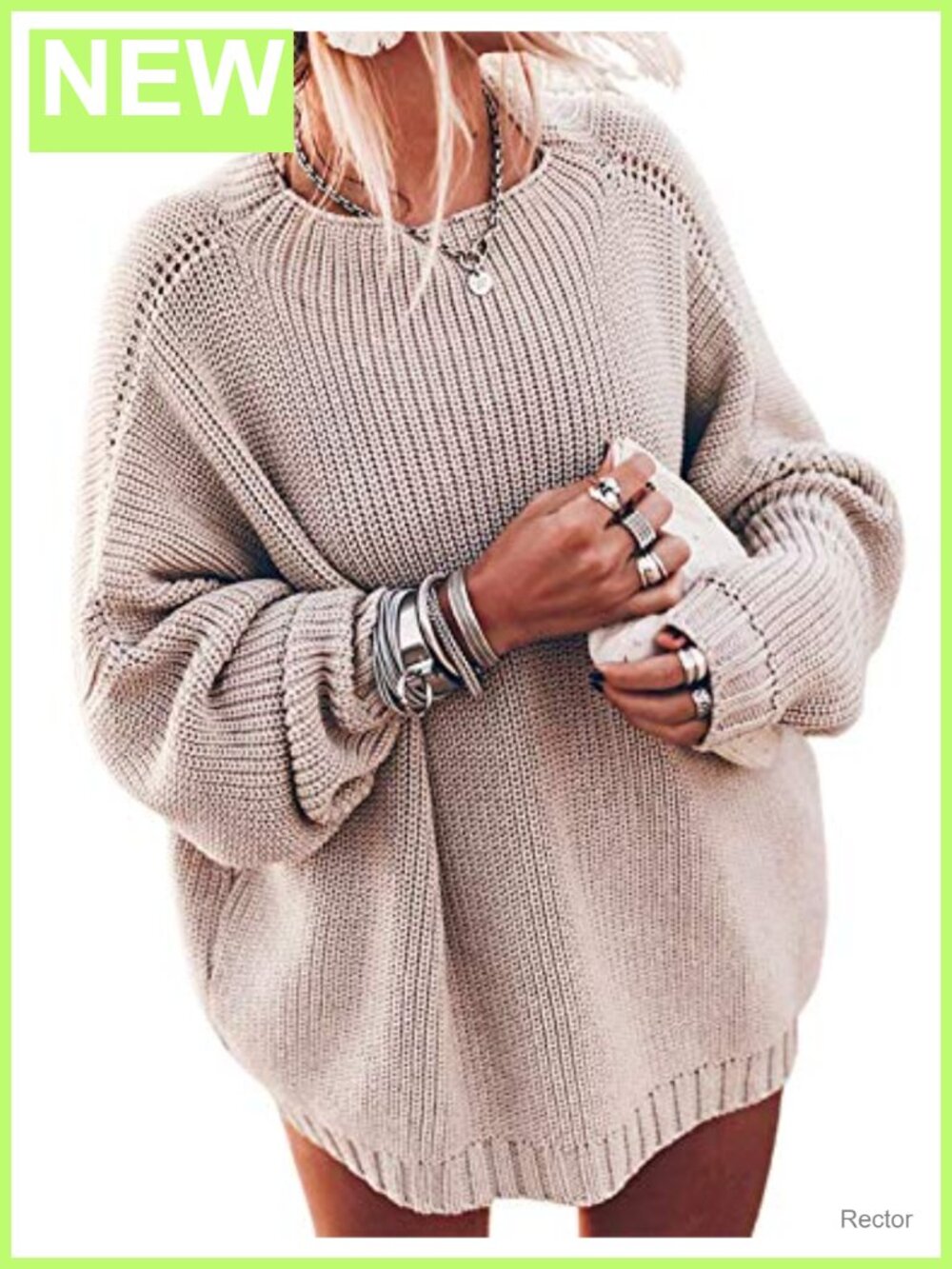 Women's Oversized Chunky Knit Sweater Batwing Sleeve Mock Neck Pullover